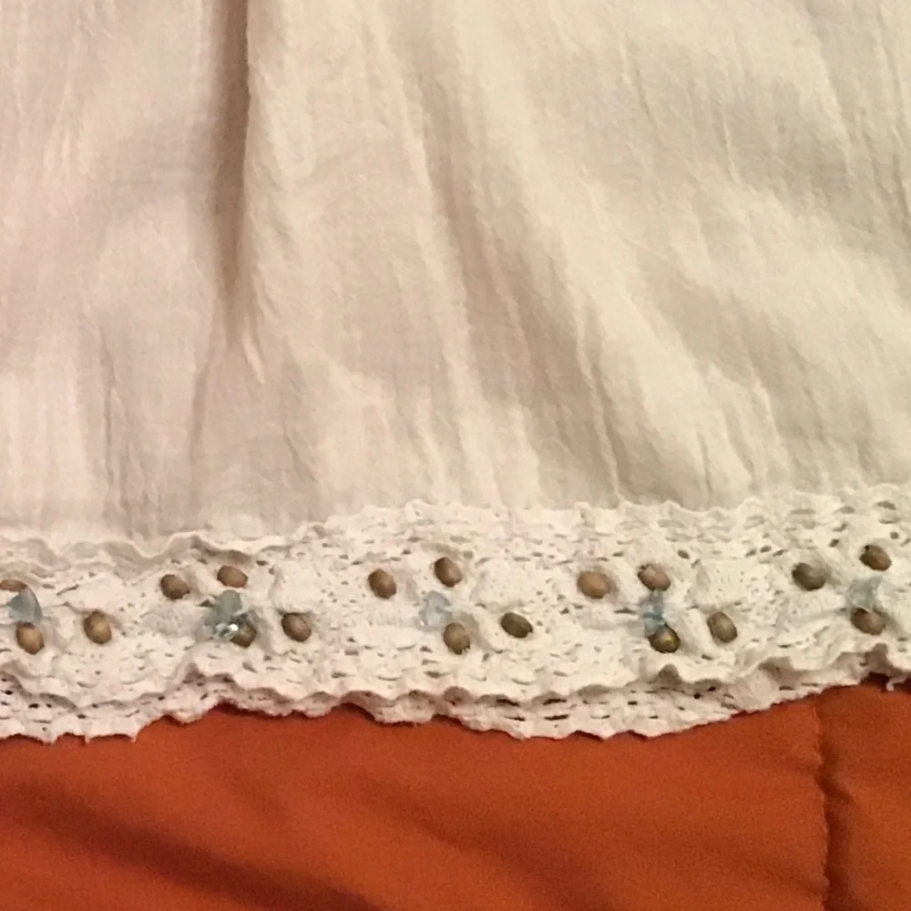 ISA Tie-Back Smocked Mini Cotton Dress Size XS - Picture 2 of 5